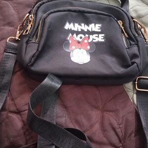 Minnie Mouse Black Crossbody Bag